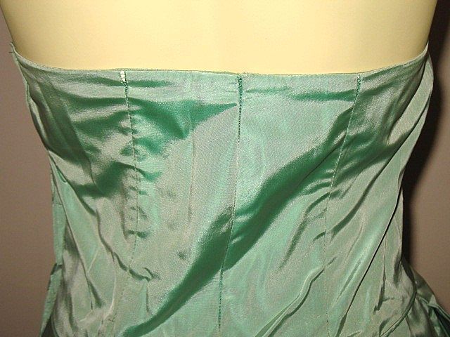 1950s Elegant Vintage Dress Jade Green Taffeta with Matching Bolero Jacket Size Small 1950s Elegant Vintage Dress Jade Green Taffeta with Matching Bolero Jacket Size Small