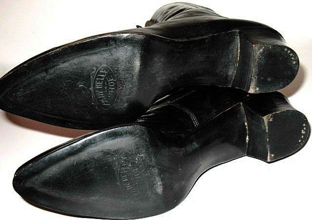 Victorian Black Leather Boots Lady Belle Shoe Size 8A Victorian Black Leather Boots Lady Belle Shoe Size 8A