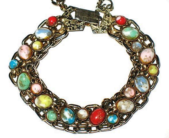 1960s Vintage Jewelry Bracelet Multi-Stone 1960s Vintage Jewelry Bracelet Multi-Stone