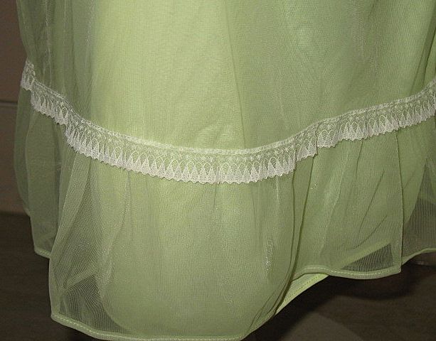 1980s Vintage Nightgown Sheer Lime Georgie Girl Label Size Small 1980s Vintage Nightgown Sheer Lime Georgie Girl Label Size Small