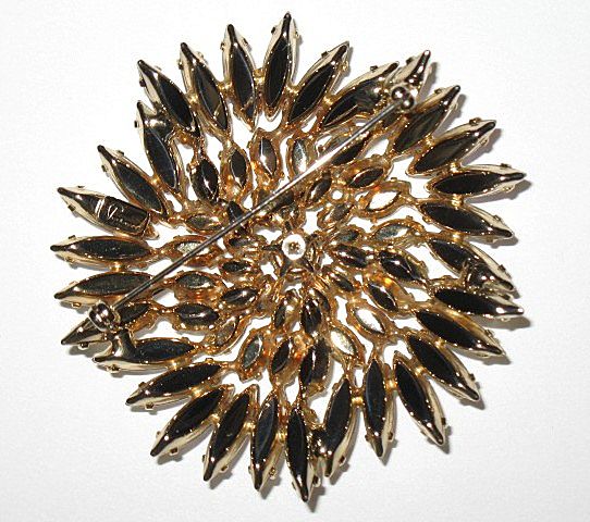 Vintage Signed Sherman AB Swarovski Crystal Flower Brooch Vintage Signed Sherman AB Swarovski Crystal Flower Brooch