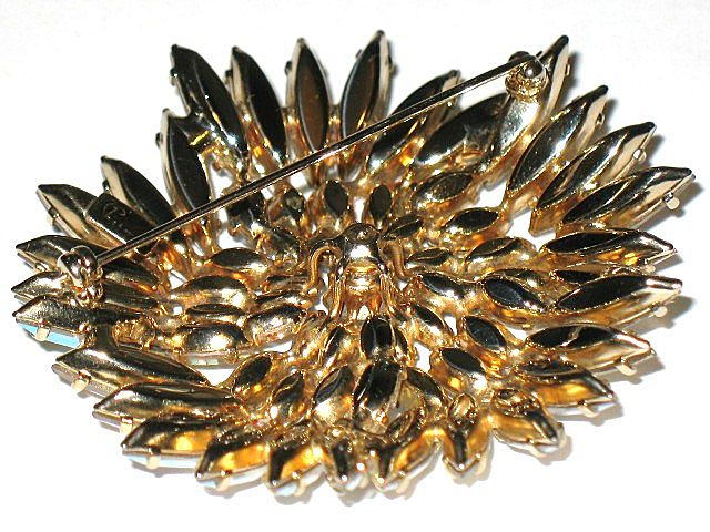 Vintage Signed Sherman AB Swarovski Crystal Flower Brooch Vintage Signed Sherman AB Swarovski Crystal Flower Brooch
