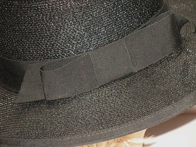 1960s Vintage Christine Original Park Avenue Black Straw Brimmed Hat 1960s Vintage Christine Original Park Avenue Black Straw Brimmed Hat