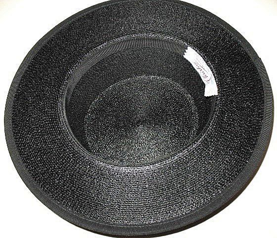1960s Vintage Christine Original Park Avenue Black Straw Brimmed Hat 1960s Vintage Christine Original Park Avenue Black Straw Brimmed Hat