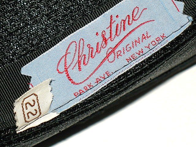 1960s Vintage Christine Original Park Avenue Black Straw Brimmed Hat 1960s Vintage Christine Original Park Avenue Black Straw Brimmed Hat