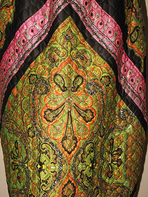 Vintage Hostess Wear Quilted & Sequined Lounging Skirt Size Small Vintage Hostess Wear Quilted & Sequined Lounging Skirt Size Small