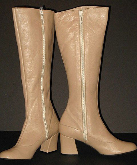 Vintage Go-Go Boots Knee High Buff Leather Alpine Label Size 5 1/2 Vintage Go-Go Boots Knee High Buff Leather Alpine Label Size 5 1/2