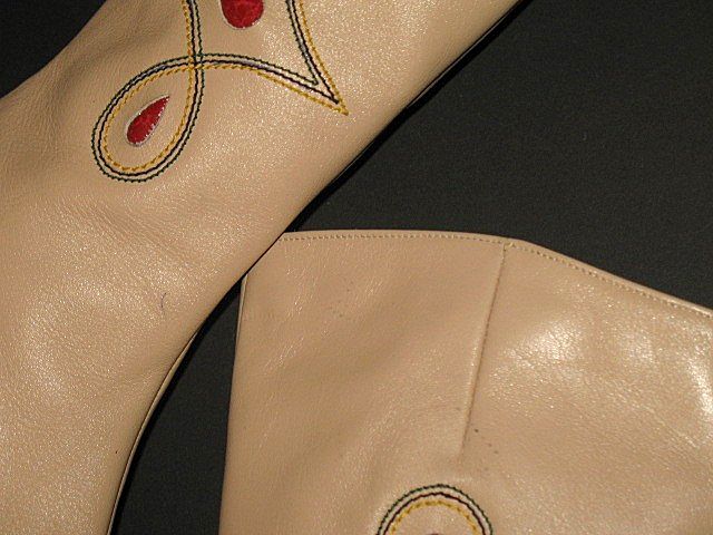 Vintage Go-Go Boots Knee High Buff Leather Alpine Label Size 5 1/2 Vintage Go-Go Boots Knee High Buff Leather Alpine Label Size 5 1/2