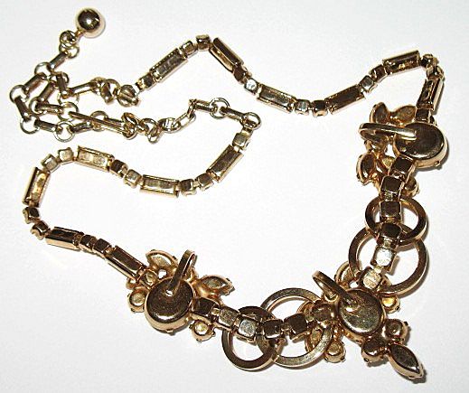 Vintage Jewelry Tiered Rhinestones Princess Length Necklace Vintage Jewelry Tiered Rhinestones Princess Length Necklace