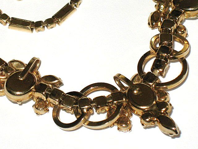 Vintage Jewelry Tiered Rhinestones Princess Length Necklace Vintage Jewelry Tiered Rhinestones Princess Length Necklace
