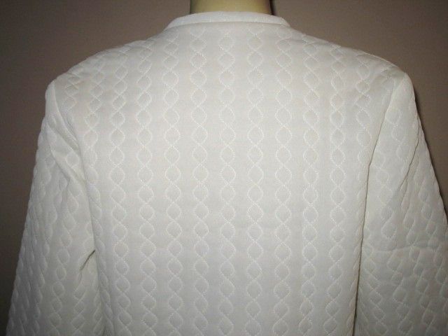 Early 1960s Vintage White Quilted Bed Jacket with Embroidered Blue Trim Sears Label Size Small Early 1960s Vintage White Quilted Bed Jacket with Embroidered Blue Trim Sears Label Size Small