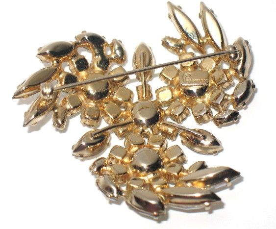 Vintage Costume Jewelry Signed Sherman AB Crystal Pin Vintage Costume Jewelry Signed Sherman AB Crystal Pin