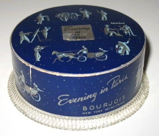 Vintage Evening in Paris Bath Cubes & Powder Container Vintage Evening in Paris Bath Cubes & Powder Container