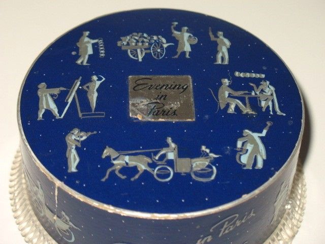 Vintage Evening in Paris Bath Cubes & Powder Container Vintage Evening in Paris Bath Cubes & Powder Container