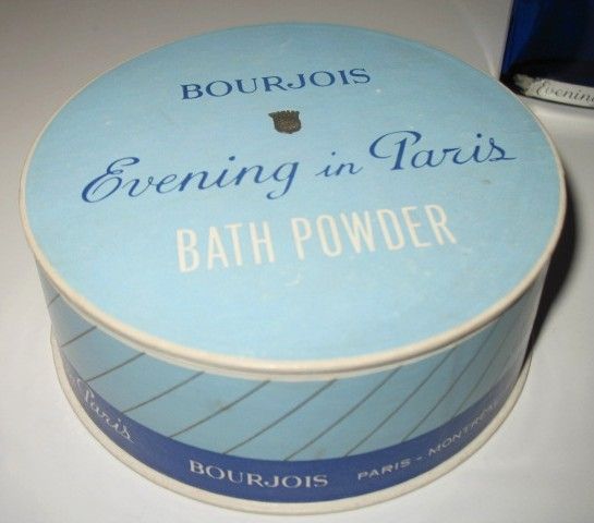 Vintage Evening in Paris Bath Powder Container & Eau de Cologne Bottle Vintage Evening in Paris Bath Powder Container & Eau de Cologne Bottle