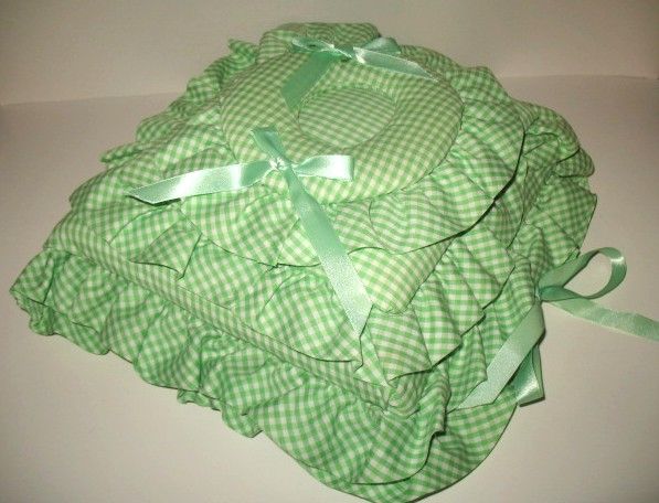 1970s Vintage Green & White Gingham Covered Unused Photo Album 1970s Vintage Green & White Gingham Covered Unused Photo Album