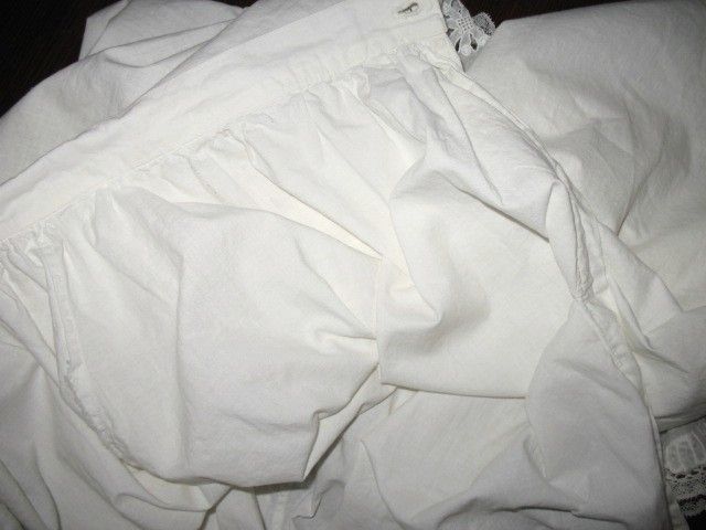 Victorian White Cotton Bloomers or Pantaloons with Crochet Lace Trim Size Medium Victorian White Cotton Bloomers or Pantaloons with Crochet Lace Trim Size Medium