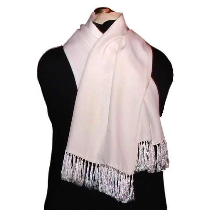 1940/50s Vintage Men's Ivory Fringed Opera Scarf 1940/50s Vintage Men's Ivory Fringed Opera Scarf