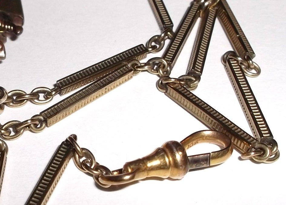 Vintage Masonic Pendant on 10K Gold Fob Chain Vintage Masonic Pendant on 10K Gold Fob Chain