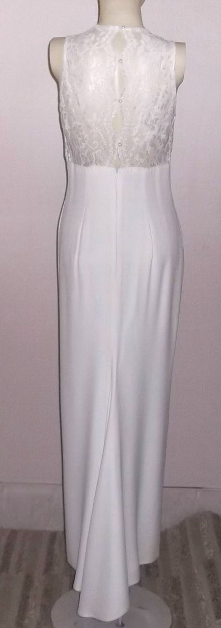 1980s Vintage Scott McClintock Ivory Lace Wedding Dress with Bolero Jacket With Tags Size Medium 1980s Vintage Scott McClintock Ivory Lace Wedding Dress with Bolero Jacket With Tags Size Medium