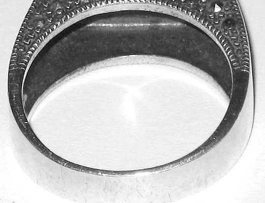 Vintage 1960s 925 Sterling Art Deco Style Marcasite Ring Size 9 Vintage 1960s 925 Sterling Art Deco Style Marcasite Ring Size 9