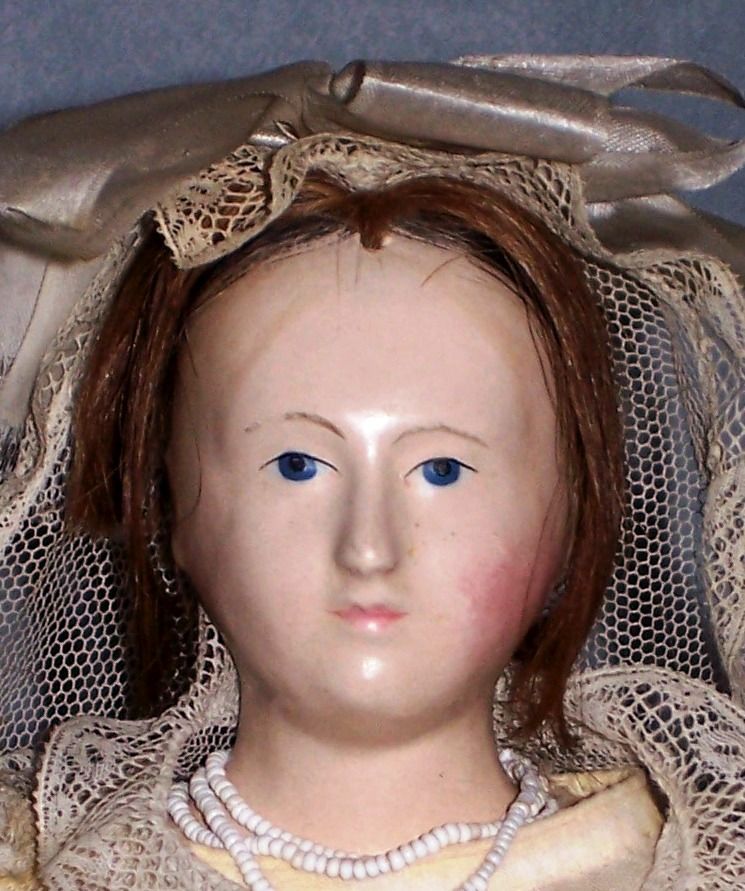 12.5" French-Type Papier Mache ~ Slit Head, Wooden Arms 12.5" French-Type Papier Mache ~ Slit Head, Wooden Arms