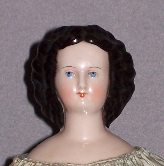 14.5" Pink Tint China Lady with Unusual Hair Style 14.5" Pink Tint China Lady with Unusual Hair Style