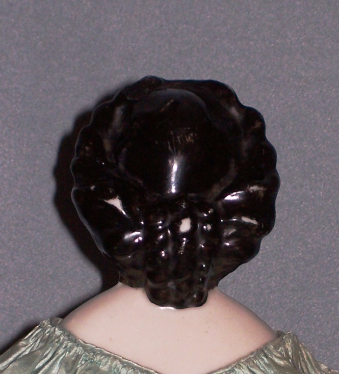 14.5" Pink Tint China Lady with Unusual Hair Style 14.5" Pink Tint China Lady with Unusual Hair Style