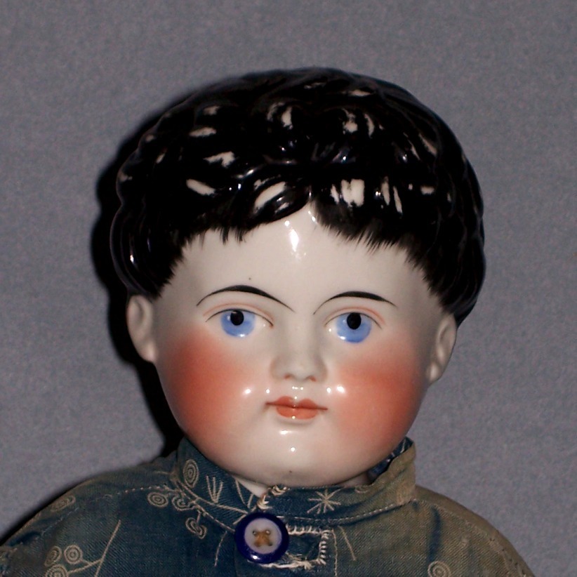 25" 1880 China with Brush-stroked Curls 25" 1880 China with Brush-stroked Curls