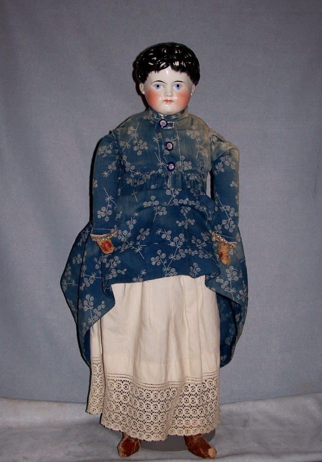 25" 1880 China with Brush-stroked Curls 25" 1880 China with Brush-stroked Curls