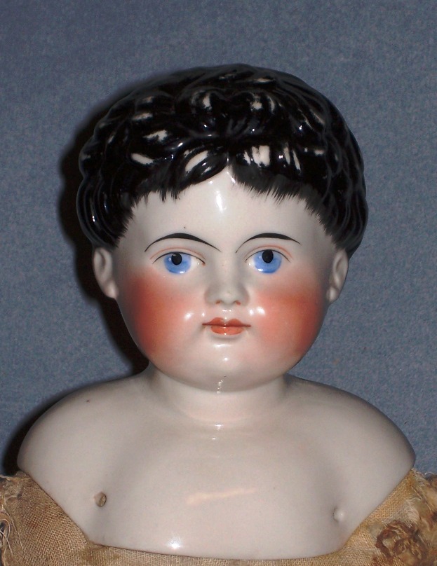 25" 1880 China with Brush-stroked Curls 25" 1880 China with Brush-stroked Curls