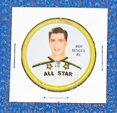 Shirriff Metal Hockey Coin Andy Bathgate All Star # 48 Shirriff Metal Hockey Coin Andy Bathgate All Star # 48