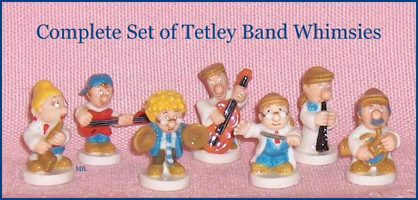Complete Set 7 Figures Wade Porcelain Tetley Band Complete Set 7 Figures Wade Porcelain Tetley Band