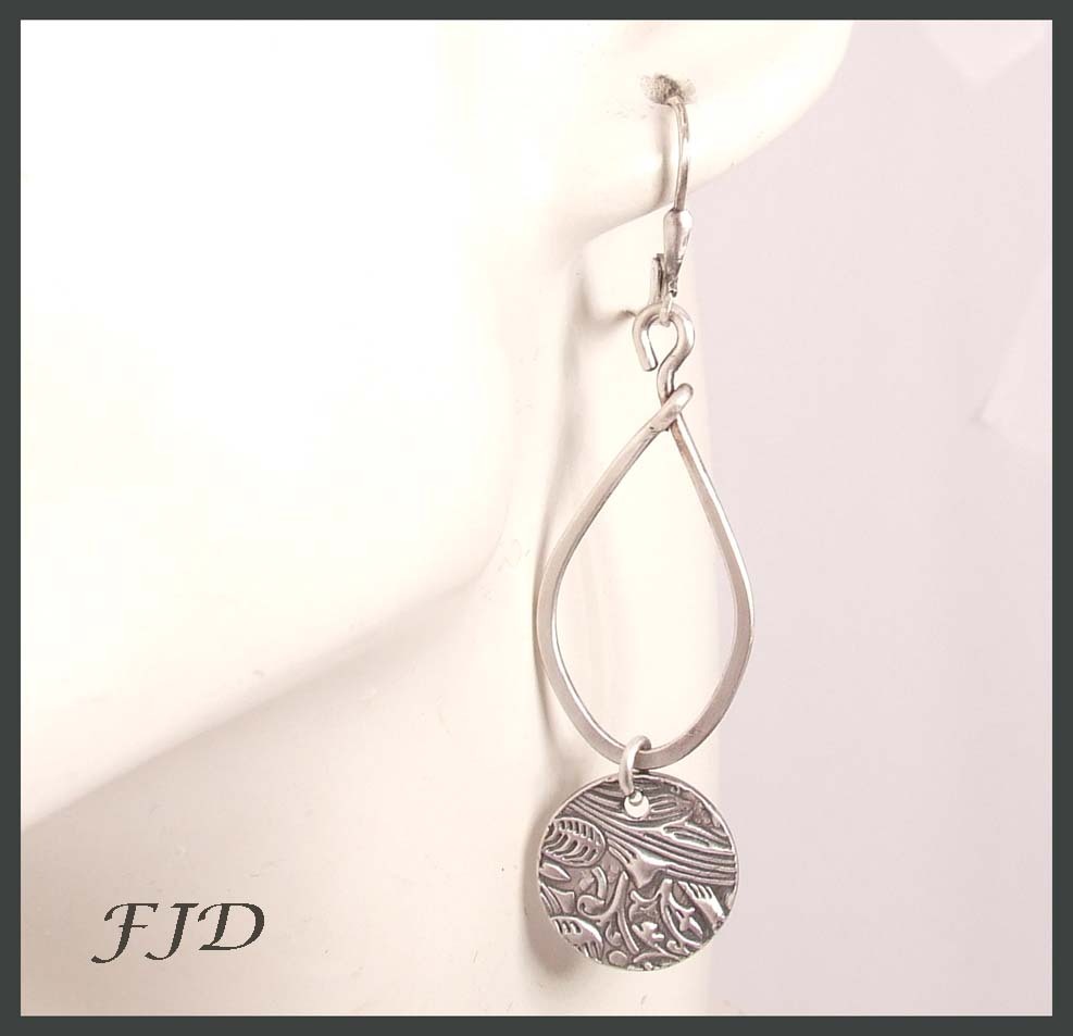 "Sage" Fine and Sterling Silver Earrings "Sage" Fine and Sterling Silver Earrings