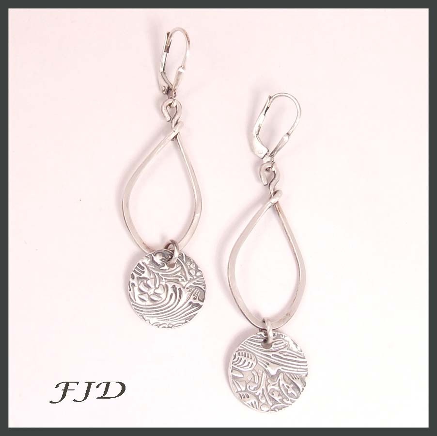 "Sage" Fine and Sterling Silver Earrings "Sage" Fine and Sterling Silver Earrings