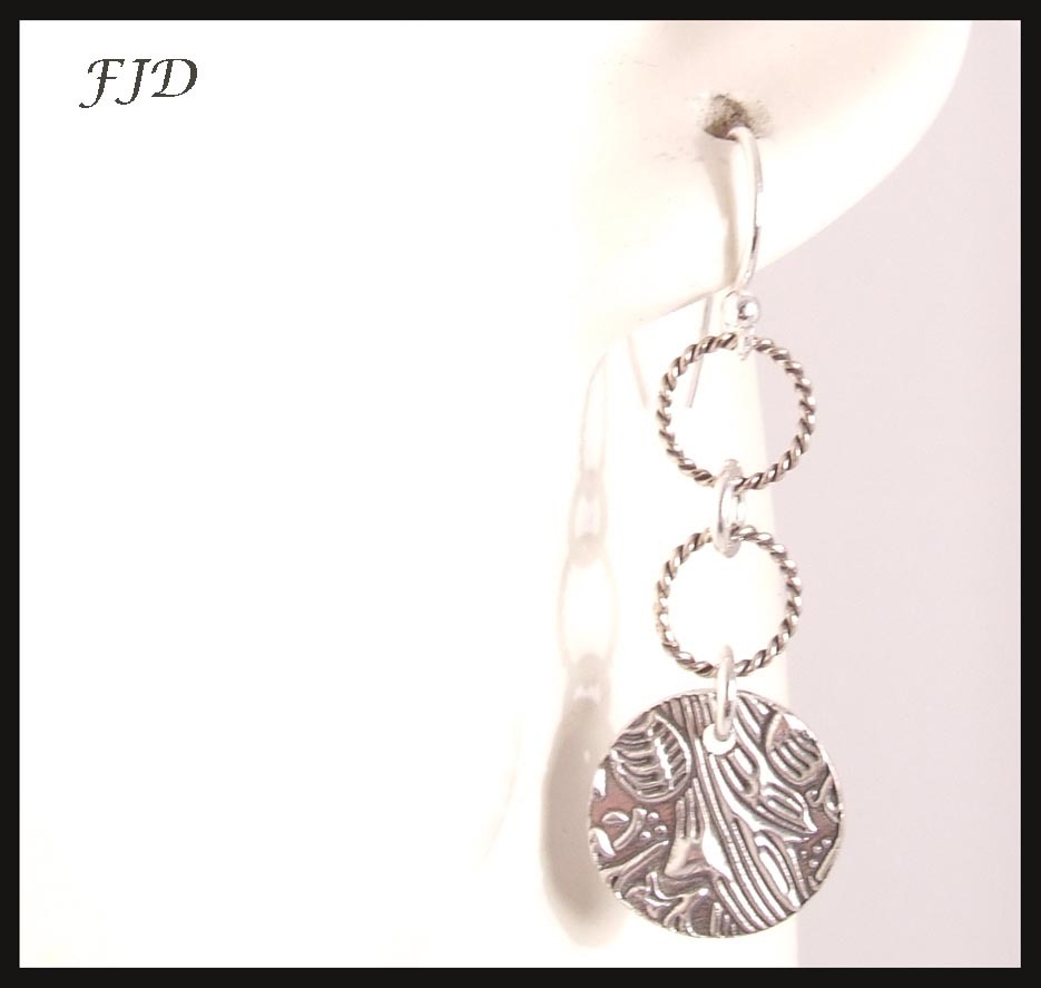 Fine Silver and Sterling Silver Earrings Fine Silver and Sterling Silver Earrings