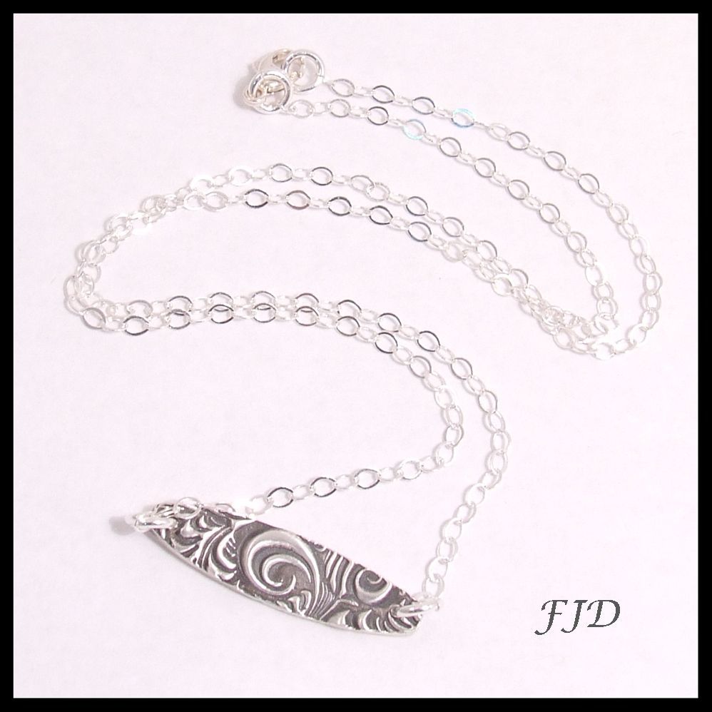 "Mya" - Fine and Sterling Silver Bar Necklace "Mya" - Fine and Sterling Silver Bar Necklace