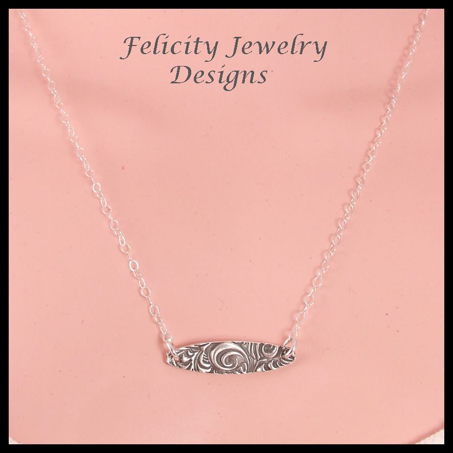 "Mya" - Fine and Sterling Silver Bar Necklace "Mya" - Fine and Sterling Silver Bar Necklace