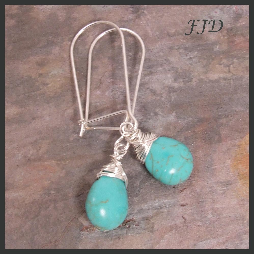 Magnesite and Sterling Silver Earrings Magnesite and Sterling Silver Earrings