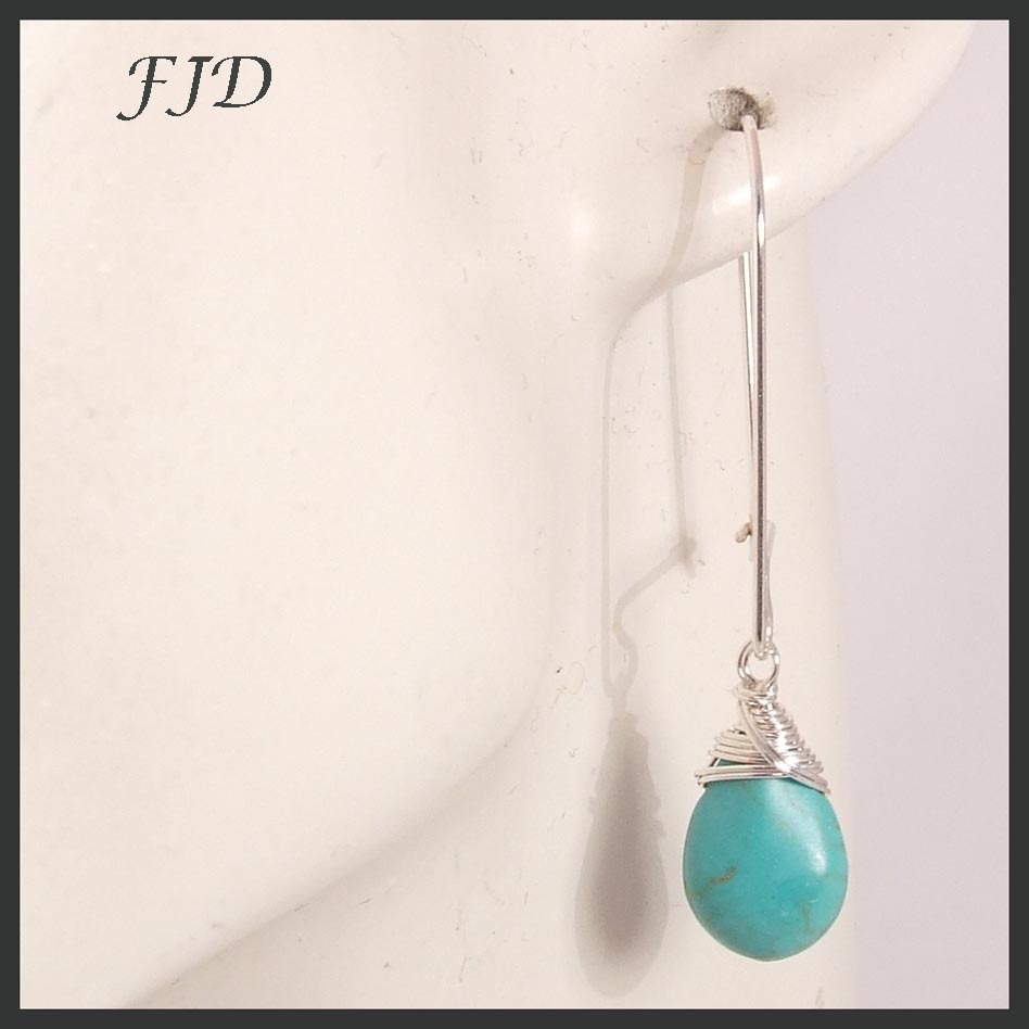 Magnesite and Sterling Silver Earrings Magnesite and Sterling Silver Earrings
