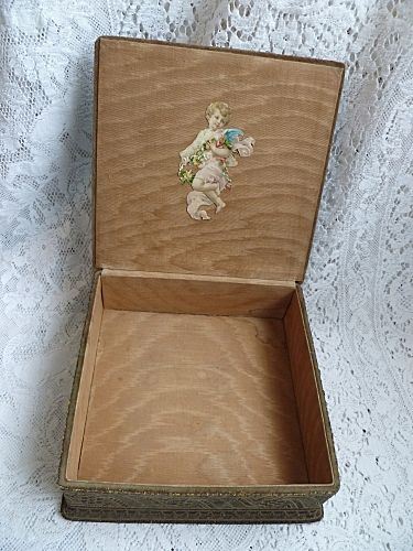 1900 French Silk Ribbon Embroidery Box ~ Vanity, Boudoir, Sewing 1900 French Silk Ribbon Embroidery Box ~ Vanity, Boudoir, Sewing