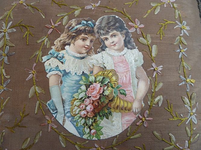 1900 French Silk Ribbon Embroidery Box ~ Vanity, Boudoir, Sewing 1900 French Silk Ribbon Embroidery Box ~ Vanity, Boudoir, Sewing