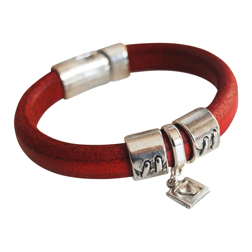 Red Licorice Leather Bracelet-Bangle bracelet- charm Bracelet - Cuff Bracelets Red Licorice Leather Bracelet-Bangle bracelet- charm Bracelet - Cuff Bracelets
