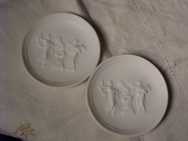 Two Parian Plaques Two Parian Plaques