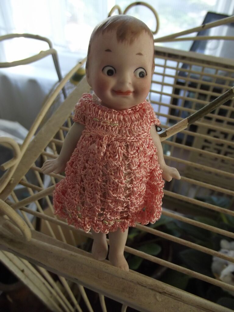 Unidentified Little Barefoot All Bisque Googly Unidentified Little Barefoot All Bisque Googly