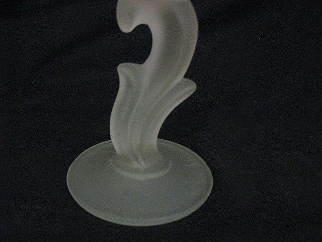 Pair Frosted Glass Compotes Pair Frosted Glass Compotes