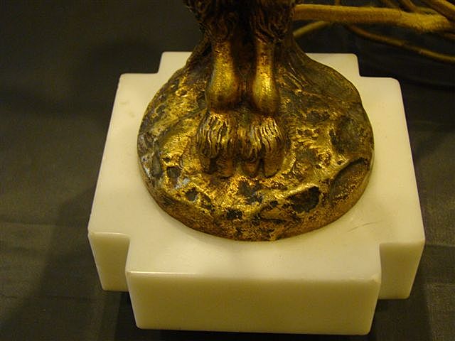 French bronze and marble pair centaur candlestick lamps French bronze and marble pair centaur candlestick lamps
