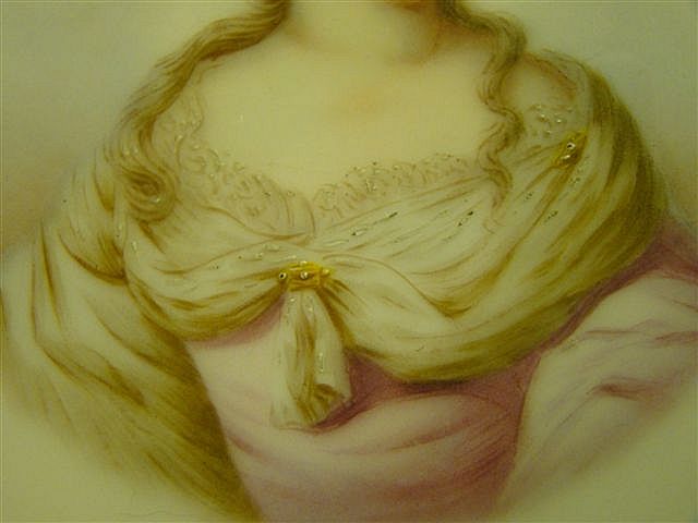 French portrait plate Vendome in ormolu frame French portrait plate Vendome in ormolu frame
