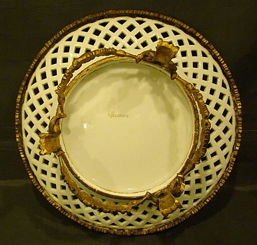 French portrait plate in ormolu frame titled Provence French portrait plate in ormolu frame titled Provence