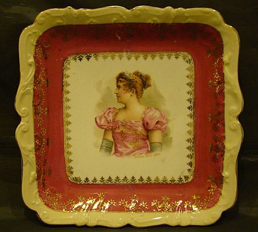 Madame Sans-Gene porcelain portrait plate Madame Sans-Gene porcelain portrait plate